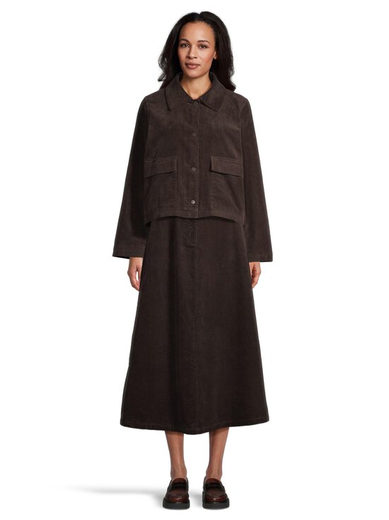 NOOM - Emilia Midi -vakosamettihame - BROWN | Stockmann - photo 3