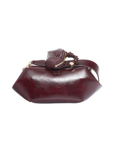 Ganni - Bou East/West Deep Shine -laukku - 436 BURGUNDY | Stockmann