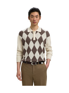 Selected - Kootud polosärk SlmTray Merino Argyle - SILVER BIRCH DETAIL:DELICIOSO | Stockmann