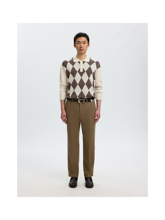 Selected - Kootud polosärk SlmTray Merino Argyle - SILVER BIRCH DETAIL:DELICIOSO | Stockmann - photo 3