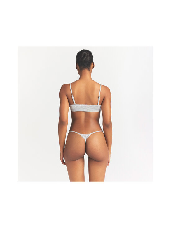 SKIMS - Lightweight Cotton Pointelle Scoop Bralette -rintaliivitoppi - LIGHT HEATHER GREY PIN DOT | Stockmann - photo 3