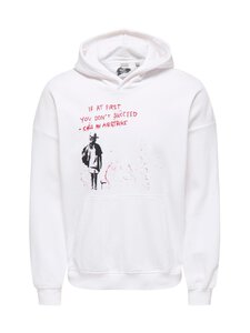 Only & Sons - OnsBanksy džemperis ar kapuci - BRIGHT WHITE PRINT:AIRSTRIKE | Stockmann