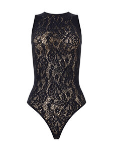 Wolford - Infinite Rose Net -body - 4870 DARK WOOD | Stockmann