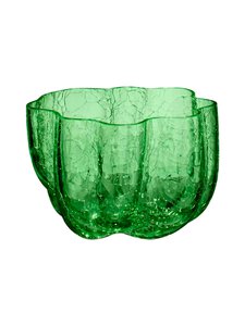 Kosta Boda - Klaaskauss/teeküünlaalus Crackle Votive 5,8 cm - DARK GREEN | Stockmann