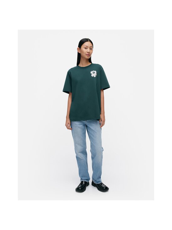 Marimekko - Men's Fit Embla Unikko -paita - 619 DARK GREEN, SILVER | Stockmann - photo 2