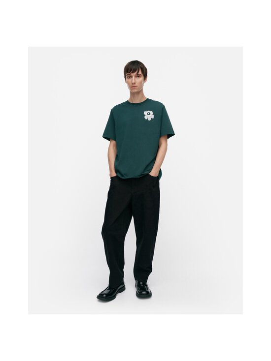 Marimekko - Men's Fit Embla Unikko -paita - 619 DARK GREEN, SILVER | Stockmann - photo 3