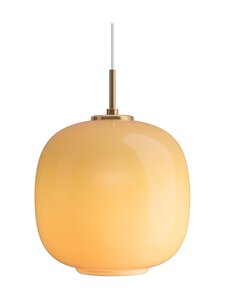 Louis Poulsen - VL 45 Radiohus -riippuvalaisin, Ø 250mm - BRASS/GLOSSY AMBER GLASS | Stockmann