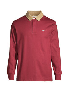 GANT - Heavy Rugger -pikeepaita vakosamettikauluksella - 604 PLUMPED RED GANT - Heavy Rugger -pikeepaita vakosamettikauluksella - 604 PLUMPED RED | Stockmann