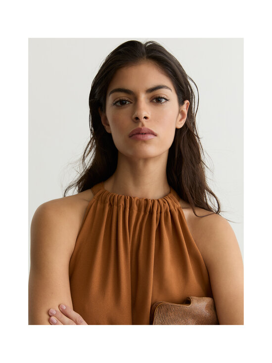 Reiss - Maeve Drape Detail Midi -mekko - 88 RUST ORANGE | Stockmann - photo 4