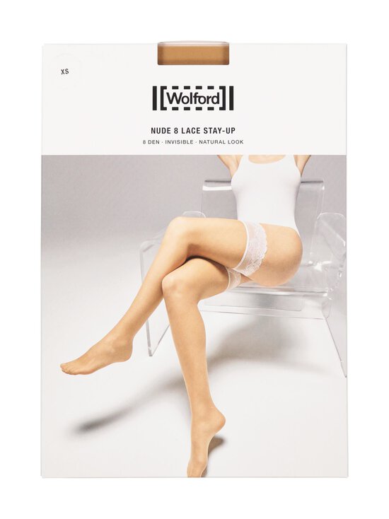 Wolford - Põlvikud Nude Lace Stay-Up 8 den - 4433 CARAMEL/WHITE | Stockmann - photo 1