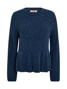 MOS MOSH - MMThora O-Neck -frillaneule - 244 ENSIGN BLUE | Stockmann
