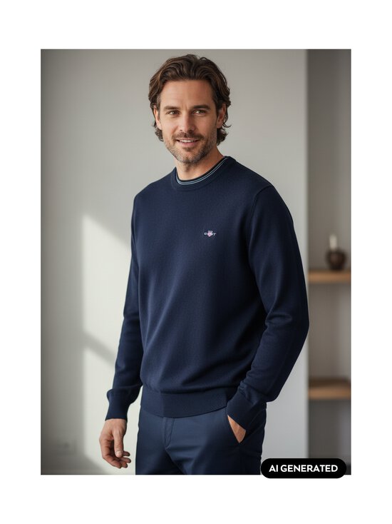 GANT - Cotton-neulepaita - 433 EVENING BLUE | Stockmann - photo 2