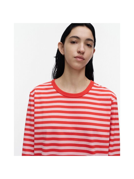 Marimekko - Tasaraita Unisex -trikoopaita - 033 RED, LIGHT PINK | Stockmann - photo 5