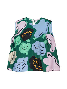 Marimekko - Katoava Kukasta Kukkaan -toppi - 639 GREEN GREEN PINK | Stockmann