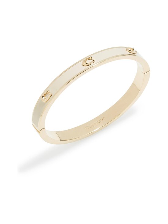 Coach - Pegged C Enamel Hinge Bangle -rannekoru - WHITE/GOLD | Stockmann - photo 2