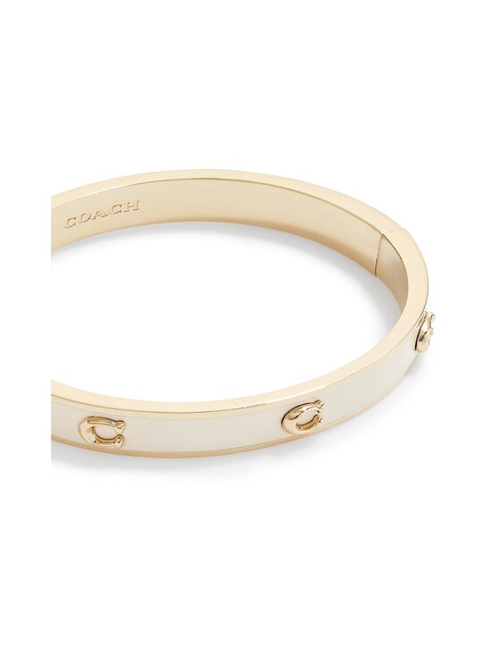 Coach - Pegged C Enamel Hinge Bangle -rannekoru - WHITE/GOLD | Stockmann - photo 3