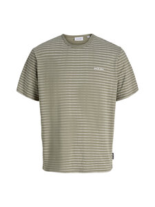 JACK & JONES junior - JjDevin Daytona Striped T-krekls - VETIVER STRIPES:BRIGHT WHITE | Stockmann