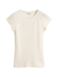 GANT - Slim Cap Sleeve -ribbipaita - 113 EGGSHELL | Stockmann