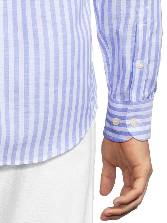 Oscar Jacobson - Regular Fit Wide Stripe krekls - 285 CARIBBEAN BLUE | Stockmann - photo 5