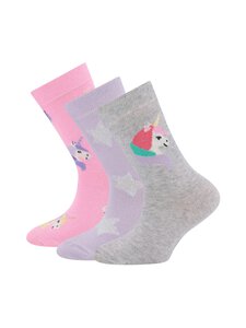 Ewers - Unicorns Stars -sukat 3-pack - 2 PINK/GREY/ELDER | Stockmann
