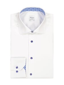 Stenströms - Slimline Contrast Xl Sleeve -kauluspaita, erikoispitkät hihat - 000 WHITE | Stockmann
