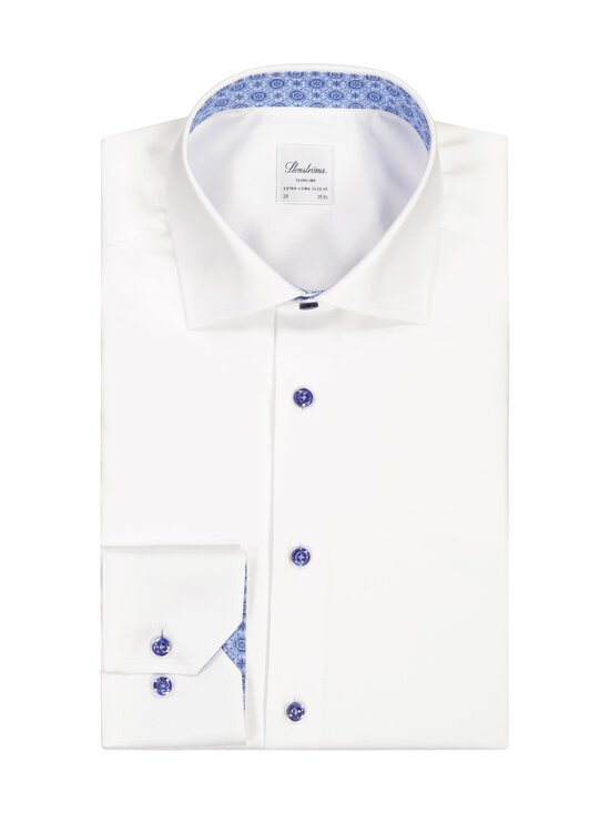 Stenströms - Slimline Contrast Xl Sleeve -kauluspaita, erikoispitkät hihat - 000 WHITE | Stockmann - photo 1