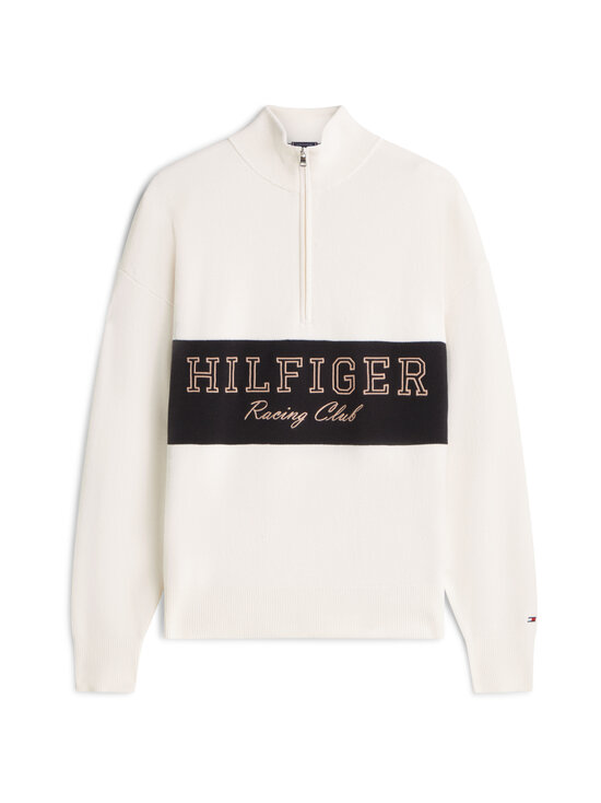 Tommy Hilfiger - Modern Athleisure Zip Mock Neck -neule - Z00 IVORY PETAL | Stockmann - photo 1