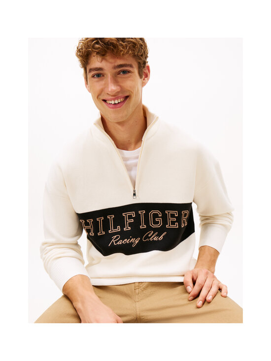Tommy Hilfiger - Modern Athleisure Zip Mock Neck -neule - Z00 IVORY PETAL | Stockmann - photo 5