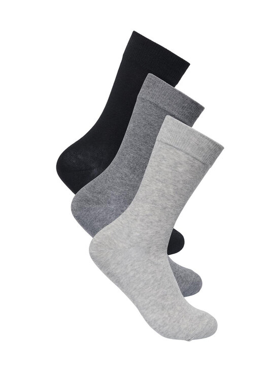Only & Sons - Onsbasic Cotton zeķes 3-pāri - BLACK PACK:DARK GREY MELANGE - LIGHT GREY MELANGE | Stockmann - photo 1