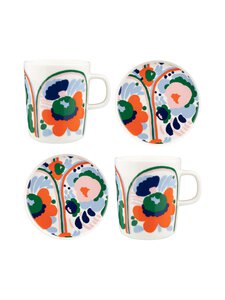 Marimekko - Karuselli- astiasetti 4-osainen - 152 WHITE, BLUE, ORANGE, EMERALD Marimekko - Karuselli- astiasetti 4-osainen - 152 WHITE, BLUE, ORANGE, EMERALD | Stockmann
