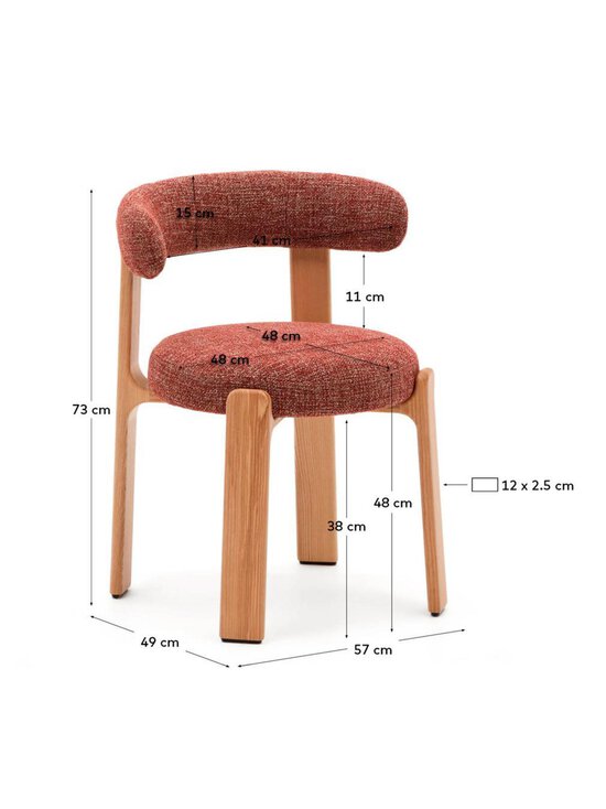 Kave Home - Granite-tuoli - PUNAINEN | Stockmann - photo 9