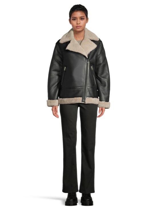 Allsaints - Sola shearling -nahkatakki - BLACK/NATURAL | Stockmann - photo 2