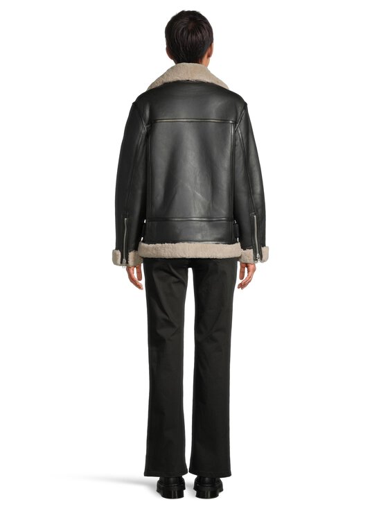 Allsaints - Sola shearling -nahkatakki - BLACK/NATURAL | Stockmann - photo 3