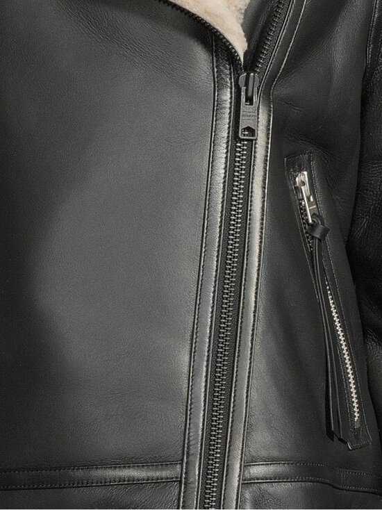 Allsaints - Sola shearling -nahkatakki - BLACK/NATURAL | Stockmann - photo 5