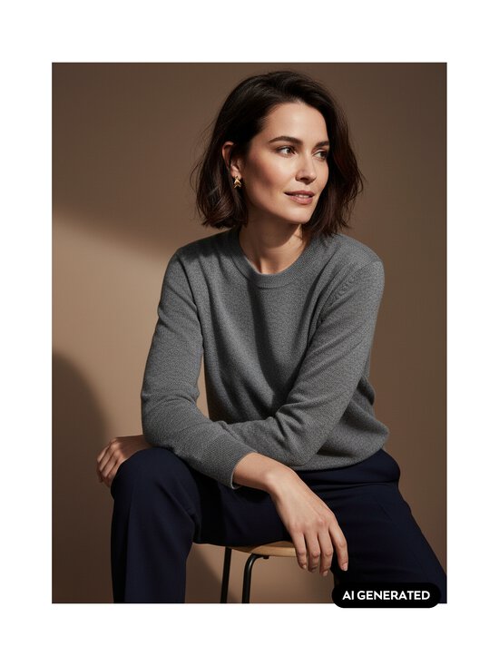 GANT - Superfine Lambswool -neule - 90 CHARCOAL MELANGE | Stockmann - photo 3