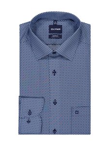 Olymp - Modern Fit Print -kauluspaita - 18 MARINE | Stockmann