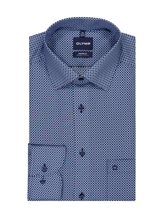 Olymp - Modern Fit Print -kauluspaita - 18 MARINE | Stockmann - photo 1