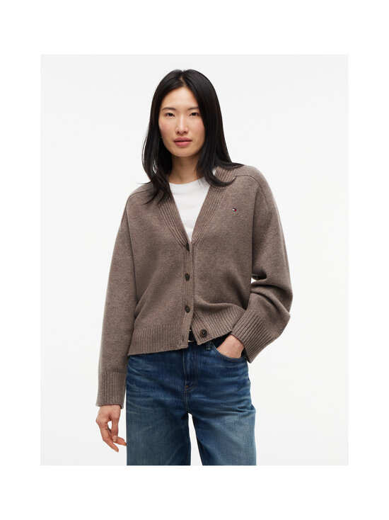 Tommy Hilfiger - Soft Wool V-Neck -neuletakki - HH9 HOT COCO HEATHER | Stockmann - photo 2