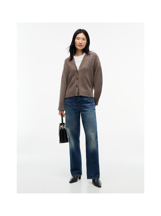 Tommy Hilfiger - Soft Wool V-Neck -neuletakki - HH9 HOT COCO HEATHER | Stockmann - photo 4