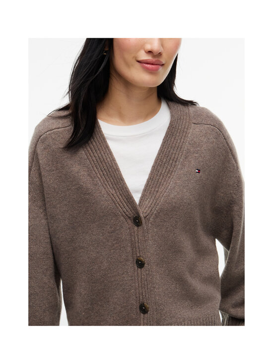 Tommy Hilfiger - Soft Wool V-Neck -neuletakki - HH9 HOT COCO HEATHER | Stockmann - photo 5