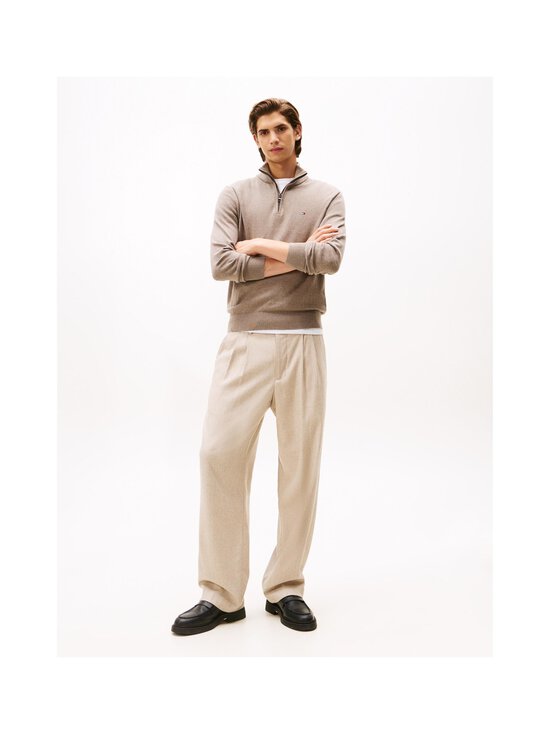 Tommy Hilfiger - Pima Cotton Cashmere Mock Neck -neule - HI3 COASTAL TAUPE HEATHER | Stockmann - photo 3