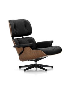 Vitra - Eames Lounge -nojatuoli Premium-nahka 66 nero / pähkinä - BLACK | Stockmann