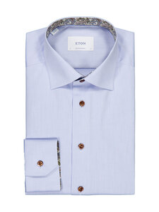 Eton - Paisley Effect Signature Twill Contemporary -kauluspaita - LIGHT BLUE | Stockmann