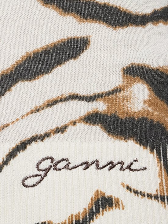 Ganni - Sheer Printed Cotton -neulepusero - 135 EGRET | Stockmann - photo 5