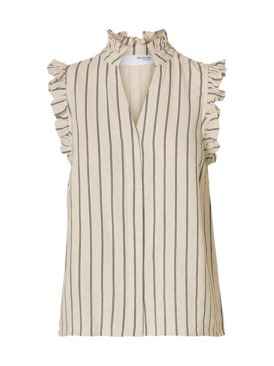 Selected - SlfViva- hihaton paita - SANDSHELL STRIPES:PIN STRIPE - photo 1 Selected - SlfViva- hihaton paita - SANDSHELL STRIPES:PIN STRIPE | Stockmann - photo 1