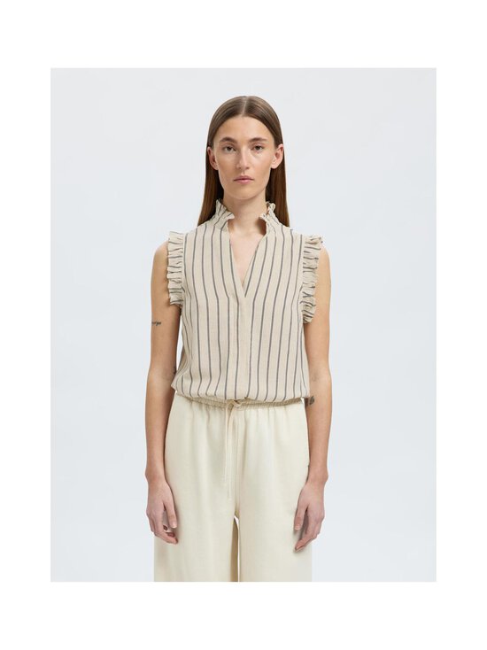 Selected - SlfViva- hihaton paita - SANDSHELL STRIPES:PIN STRIPE - photo 2 Selected - SlfViva- hihaton paita - SANDSHELL STRIPES:PIN STRIPE | Stockmann - photo 2