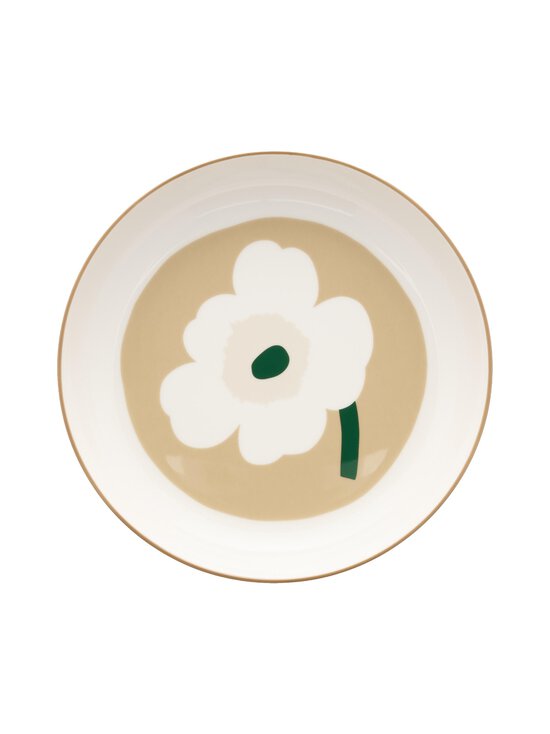 Marimekko - Unikko- syvä lautanen - WHITE, BEIGE, LT.SAND, D.GREEN | Stockmann - photo 1