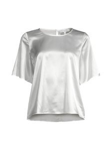 ESSENTIALS by Stockmann - Josie O-neck zīda blūze - OFFWHITE | Stockmann