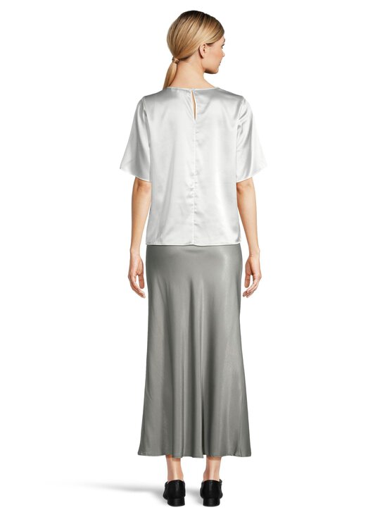 ESSENTIALS by Stockmann - Josie O-neck zīda blūze - OFFWHITE | Stockmann - photo 3