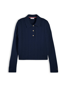 Tommy Hilfiger - Polo-palmikkoneulepusero - Z00 IVORY PETAL | Stockmann